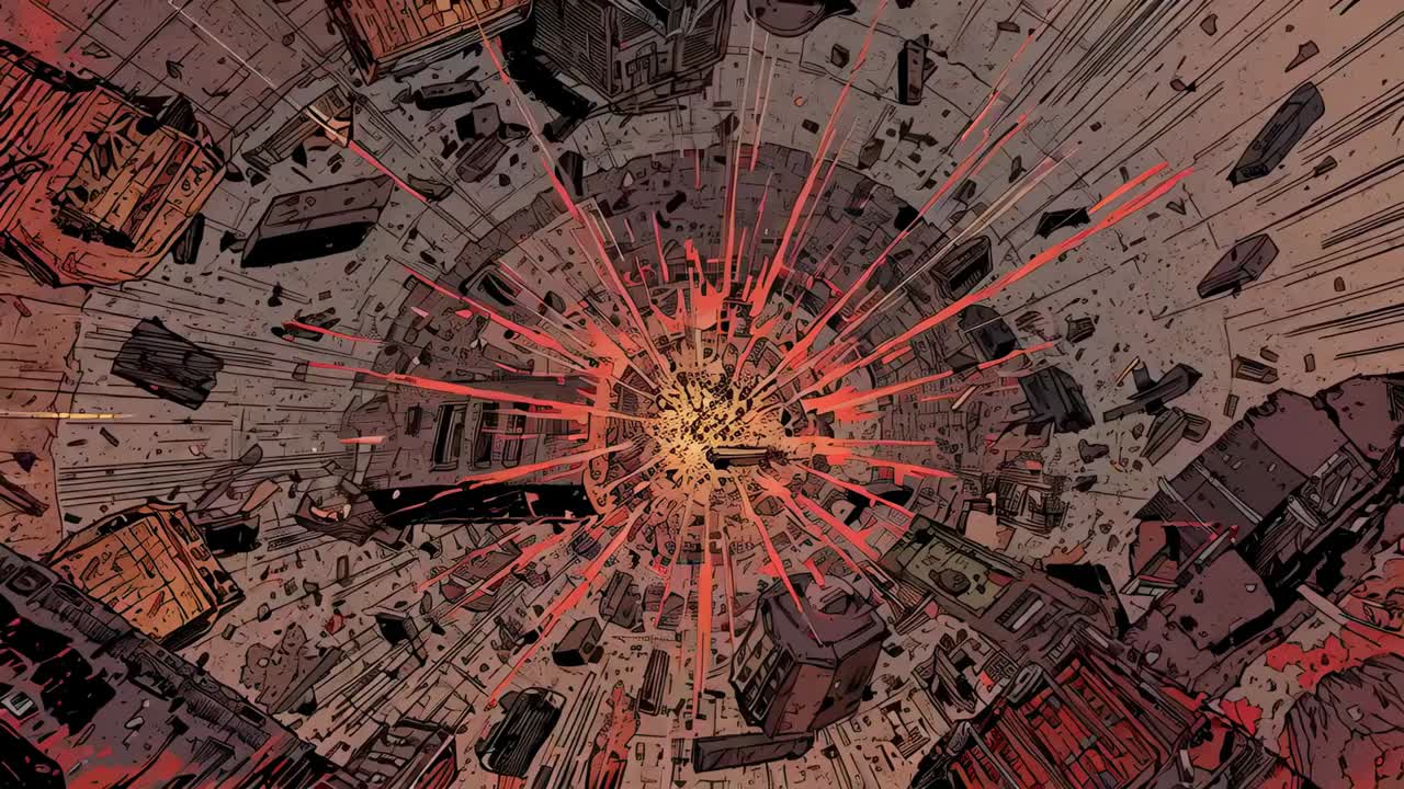 Standing man in long dark coat making tiny head movements at closed door while light shifting