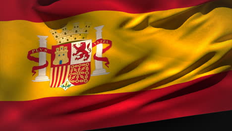 digitally generated spain flag waving