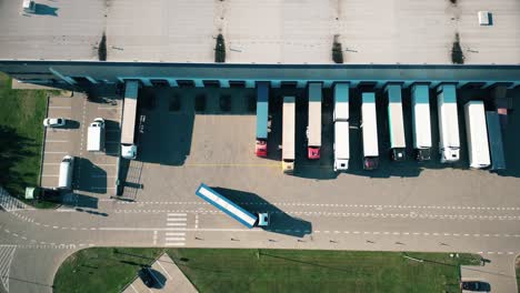 aerial view of goods warehouse