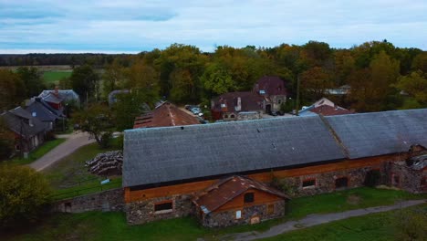 aerial view of the krimulda palace in gauja national park near sigulda and turaida, latvia