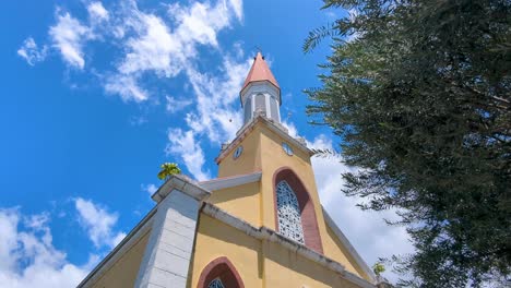 yellow church in martinique