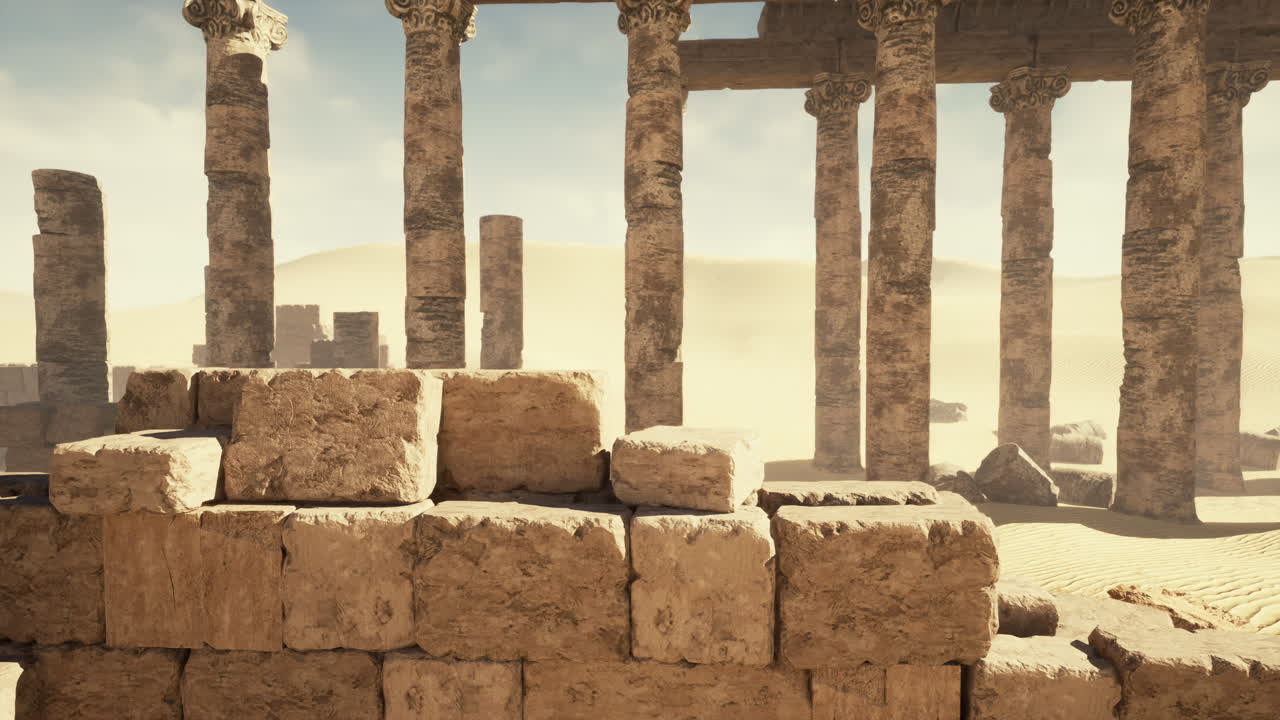 antiguas ruinas en el desierto