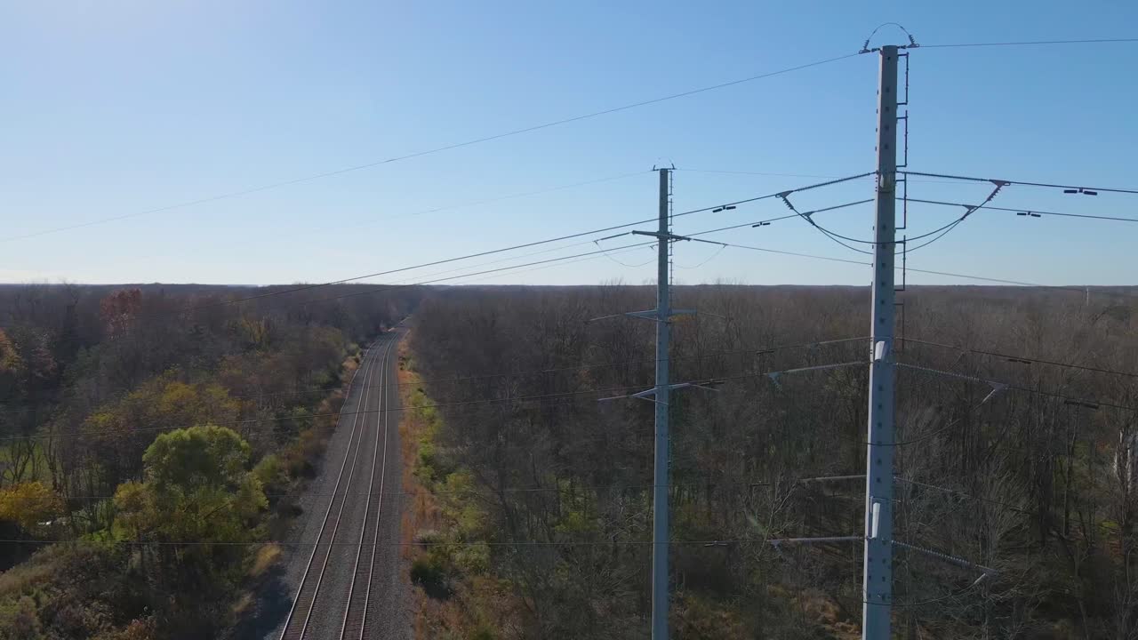 Railroad tracks and Power poles
