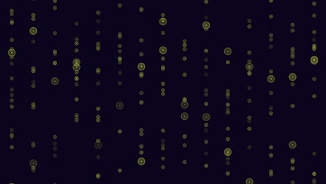 Symmetrical pink dot pattern on black background