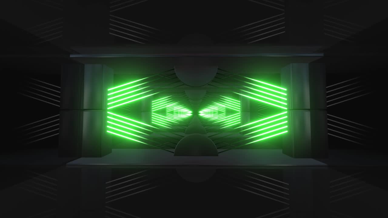 Tunnel verde neon