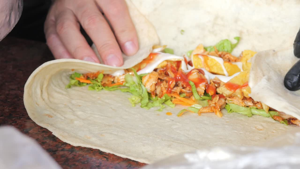 Shawarma Wrap with French Fries