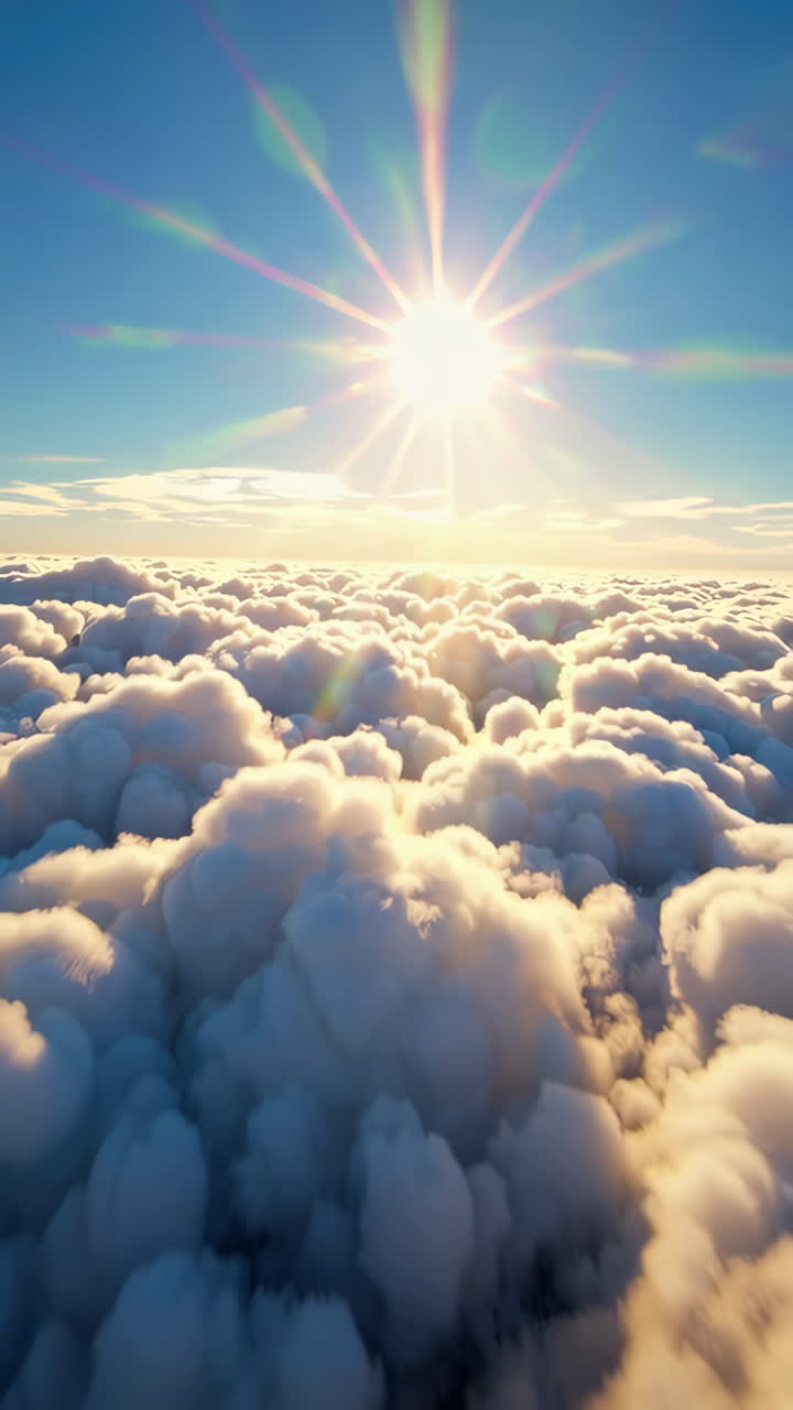Stunning Aerial View of Cloudscape with Sunrise/Sunset