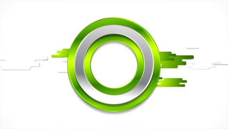 animación de video geométrica de tecnología verde abstracta