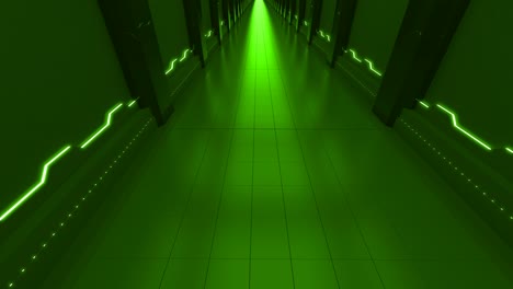 túnel de fondo verde brillante