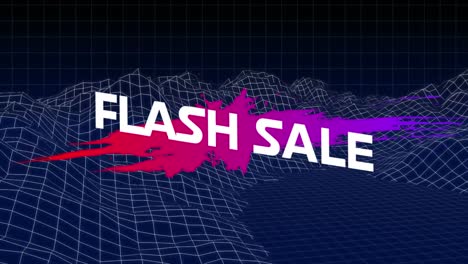 flash sale graphic on purple background