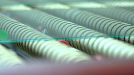 motion shot along the sheets of single layer safety glass at the glass manufacturing industry