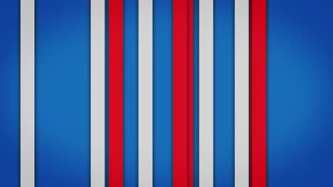 animación de líneas coloreadas con la bandera de los estados unidos sobre fondo azul