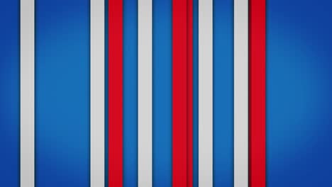 animation of lines coloured with flag of usa on blue background