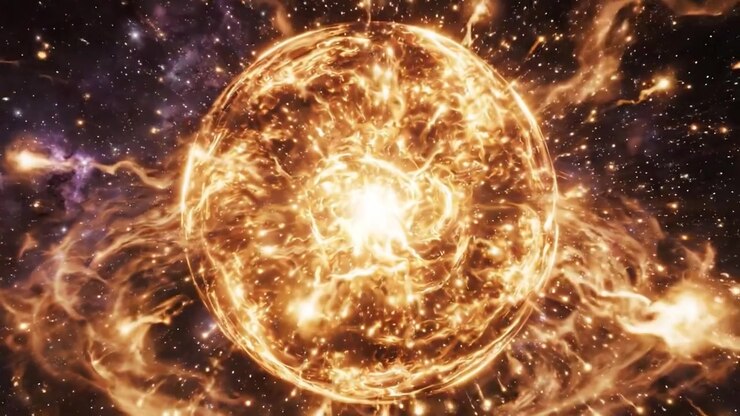A Breathtaking Cosmic Phenomenon: Capturing the Transformation of a Star as It Ignites in a Brilliant Display of Energy Amidst the Vastness of Space.