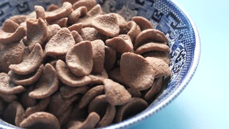 chocolate cereal in a bowl