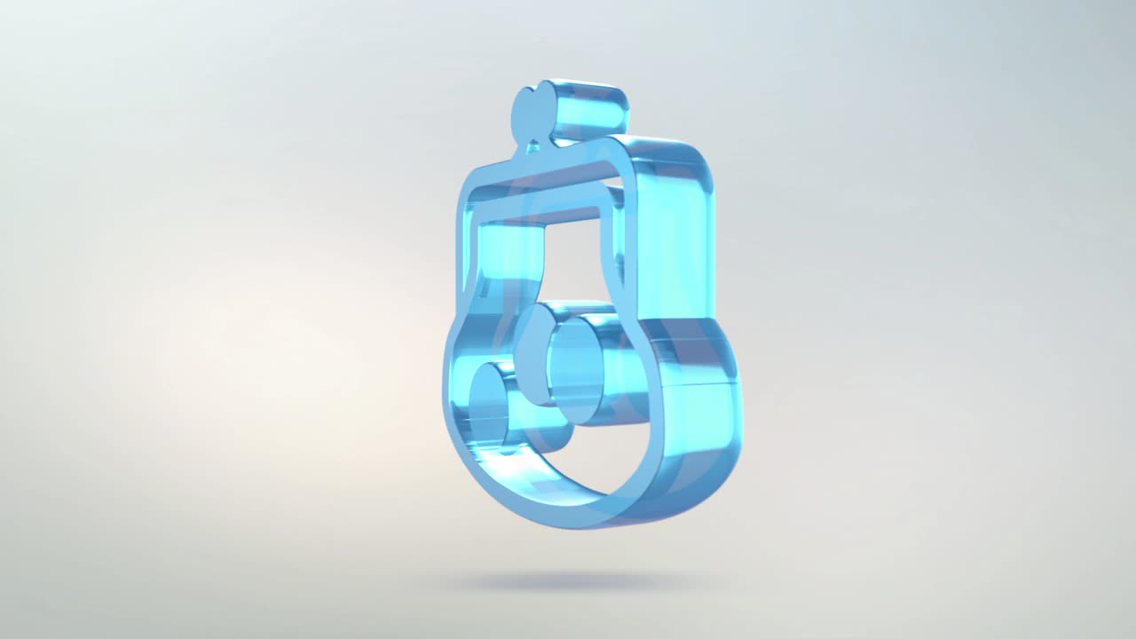 지갑 아이콘은 유리로 만들어져 있으며, 알파 채널의 파란색과 녹색을 가진 투명하게 회전하는 현금 아이콘입니다.