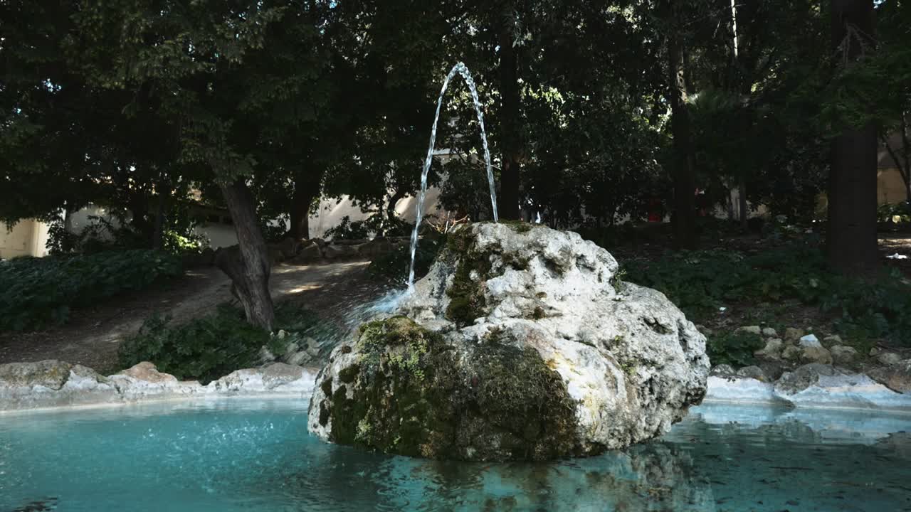 Fountain in Rome in Villa Borghese