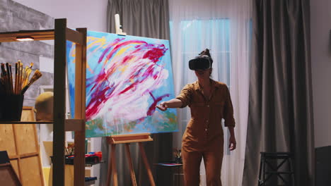 Futuristic-painter-in-studio