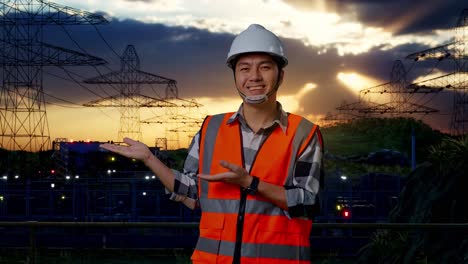 engineer presenting at power plant