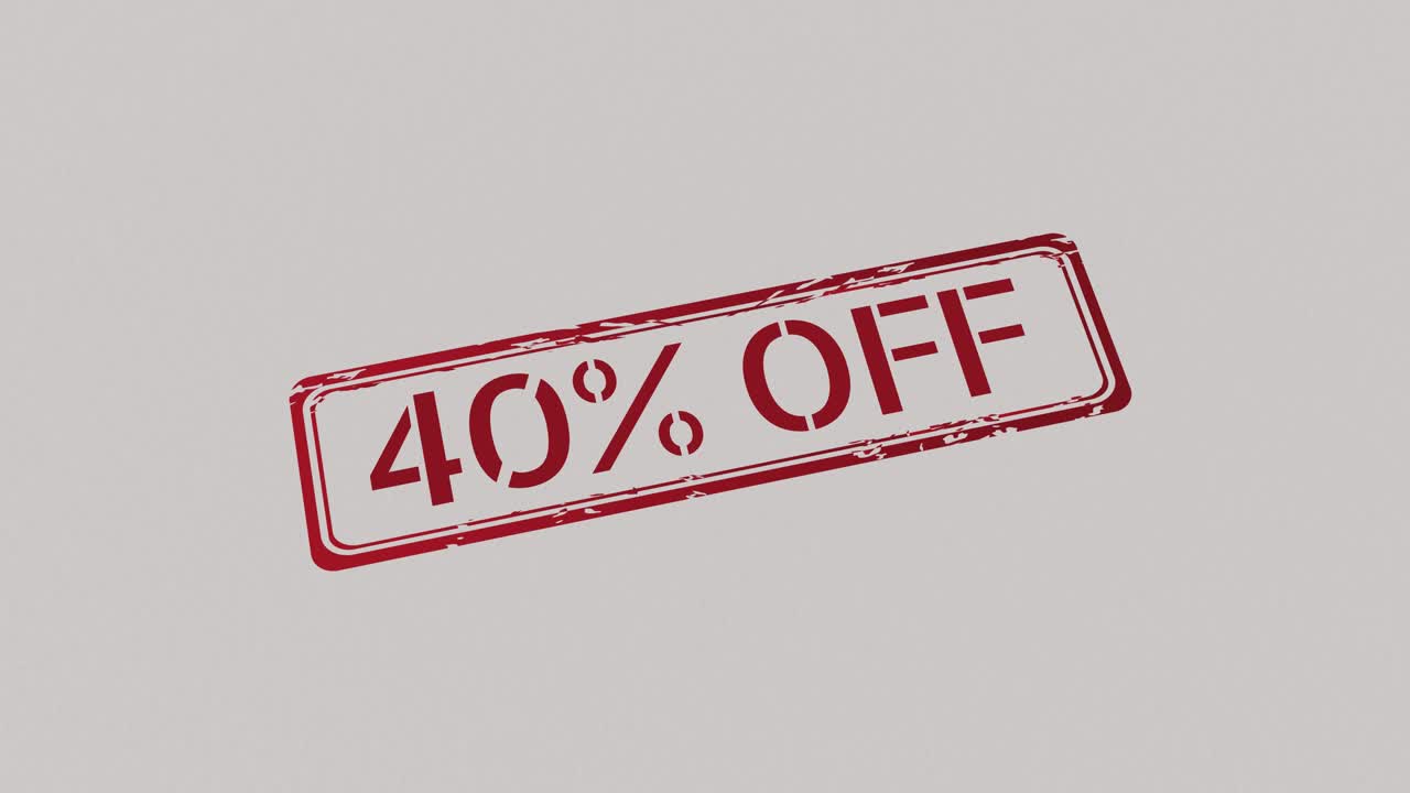 40% de descuento en el sello