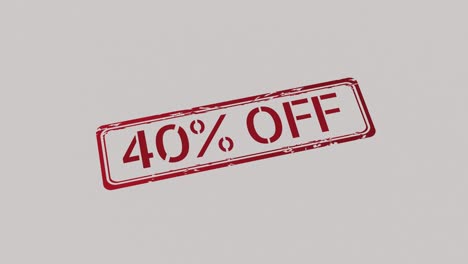 40% de descuento en el sello