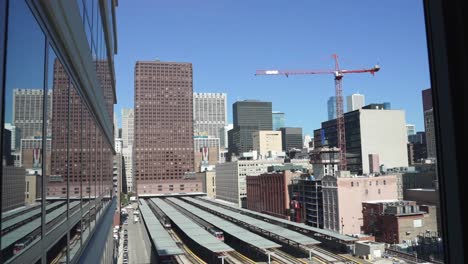 chicago aus dem fenster eines wohngebäudes