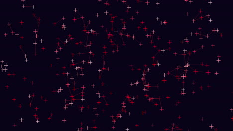 stunning night sky cross-shaped constellation of red and white stars on a black background