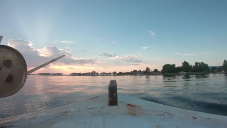 point of view from inside of a sailing fishing boat