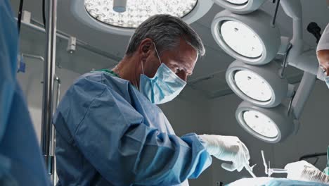 surgical procedure in operating room