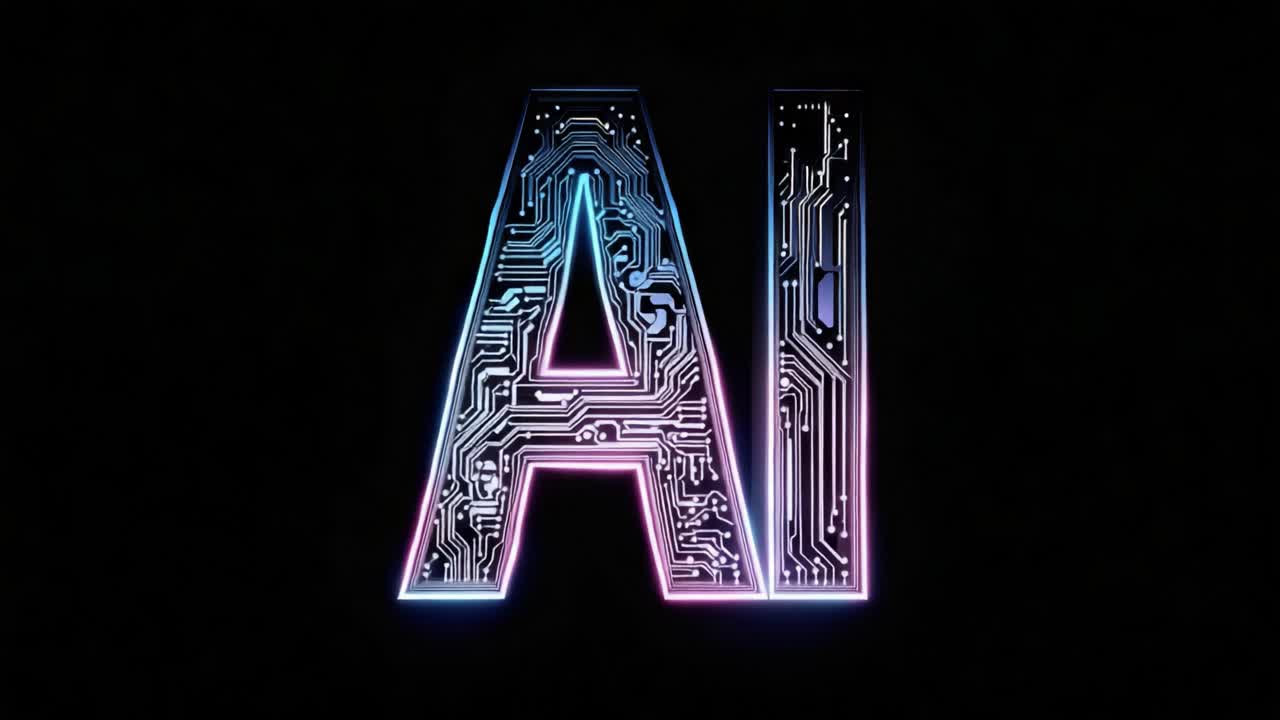 Visually Stunning Representation of Artificial Intelligence with Intricate Circuitry in a Dark Background Highlighting the Letters 'AI' in a Futuristic and Modern Design