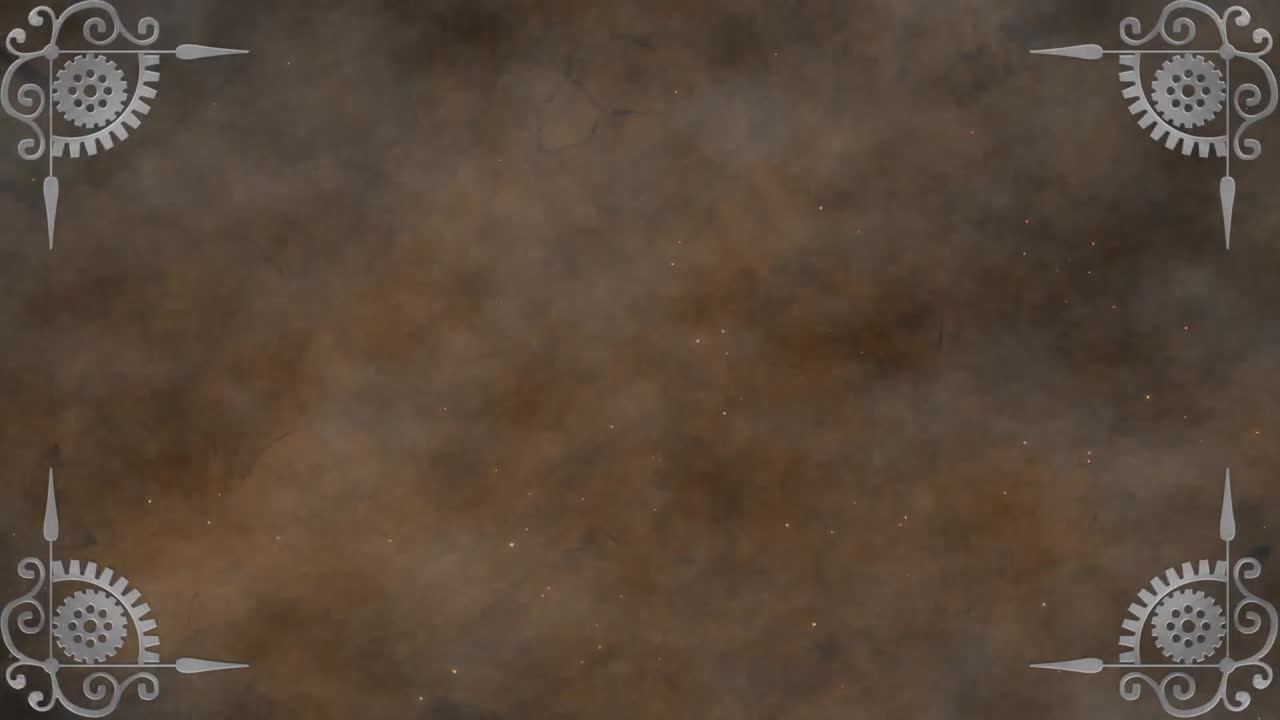 회색 구름과 함께  ⁇ 색 장식 프레임의 애니메이션