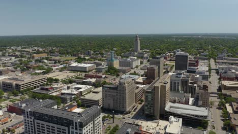 Hermosa-Vista-Aérea-De-Lincoln,-Nebraska