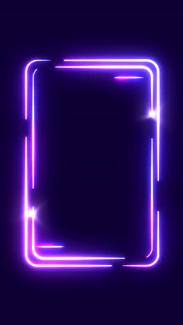 neon square frame background