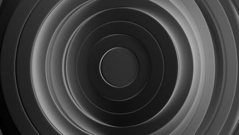 abstract black circles waving, pattern of circles with the effect of displacement. dark clean rings animation.