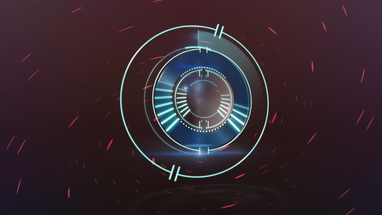 animación del escaneo del alcance sobre un fondo púrpura