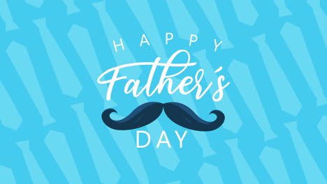 happy fathers day lettering with mustache