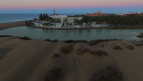 Las-Mañanas-De-Gran-Canaria:-Vistas-Aéreas-Del-Amanecer-En-La-Playa-De-Maspalomas