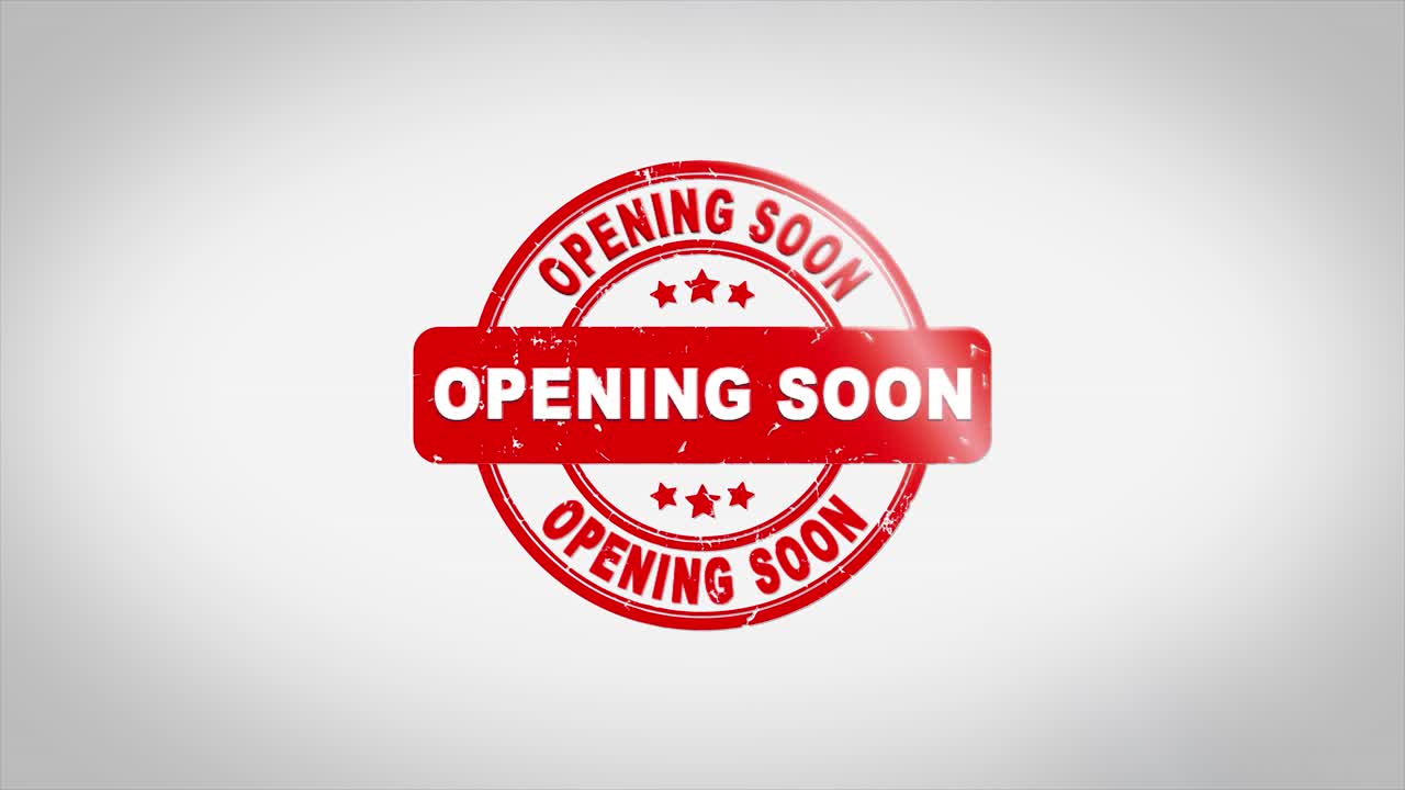 Opening Soon Stamp Design