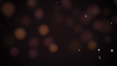 Motion-and-fly-gold-particles-and-round-bokeh-on-dark-animation-background-1