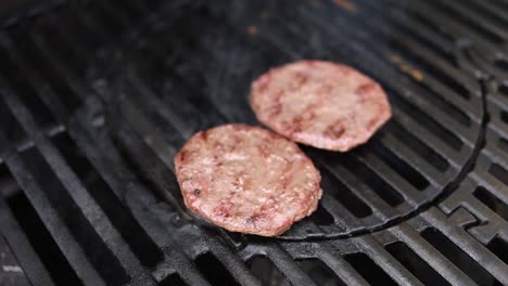 cooking burgers on a grill