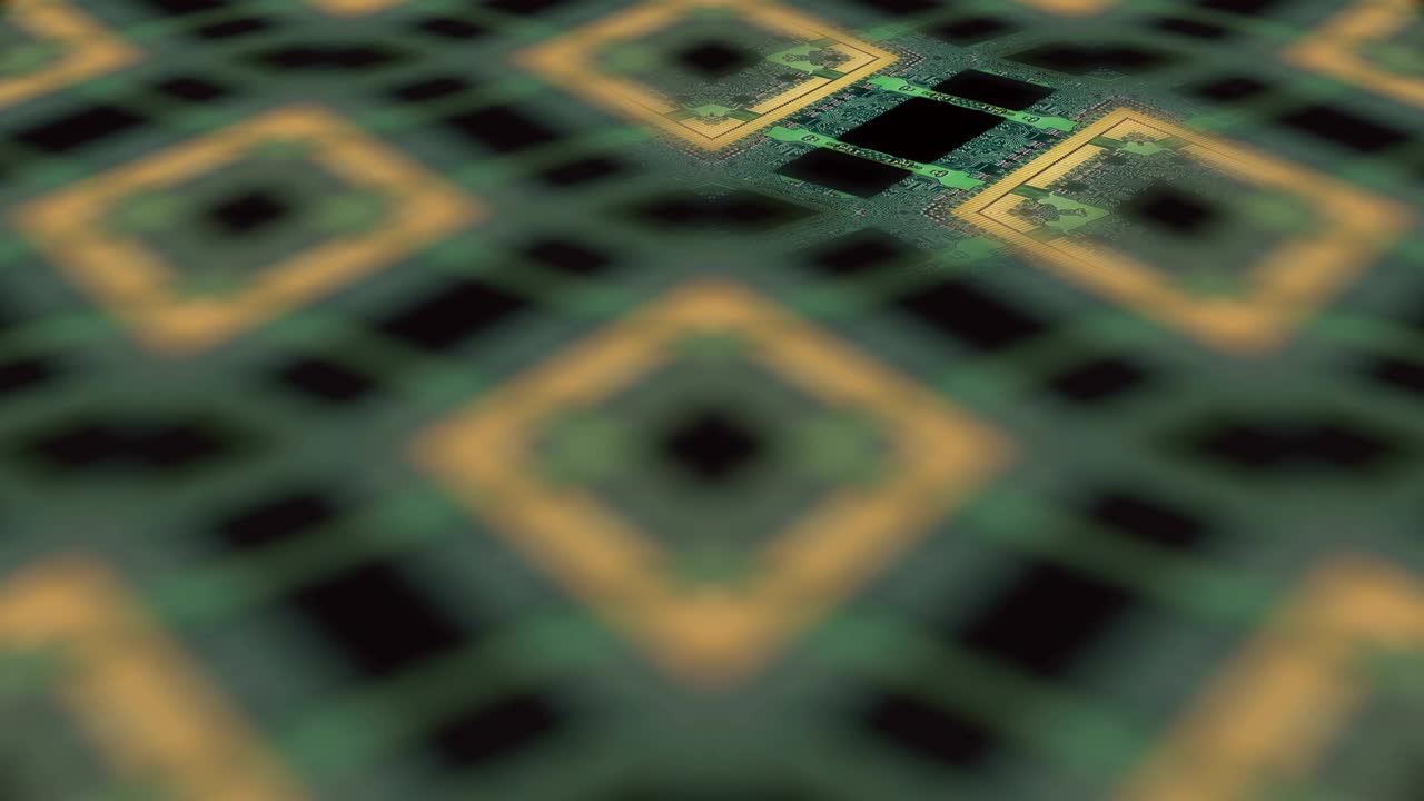 fondo abstracto animado basado en la memoria ram de la computadora en un bucle sin costuras