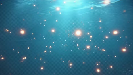 underwater scene with bubbles
