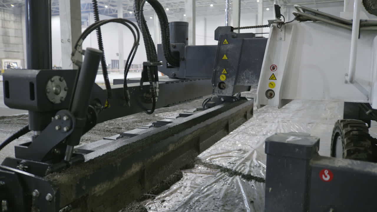 vertido de pisos de hormigón en un entorno industrial