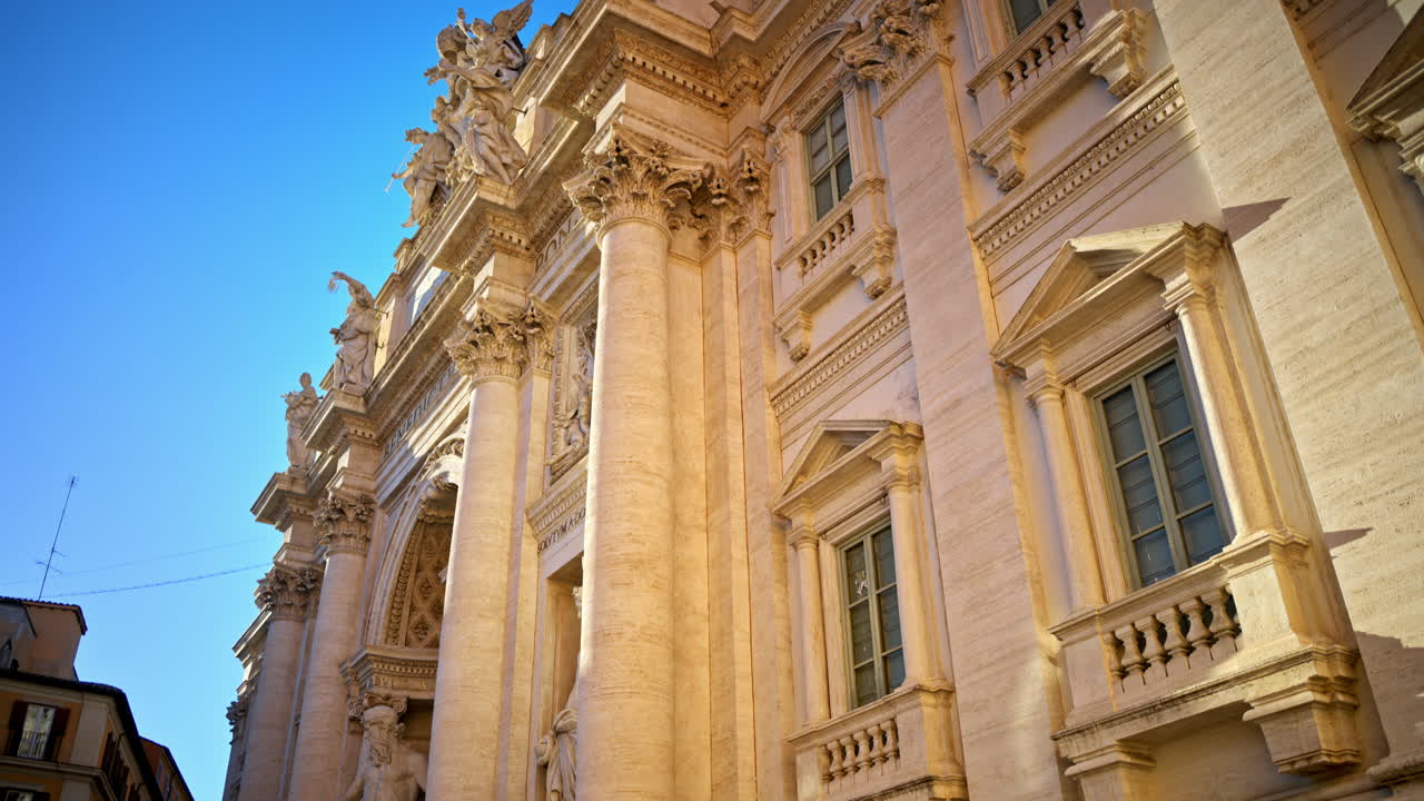 The Trevi Fountain at sunset in Rome, Italy