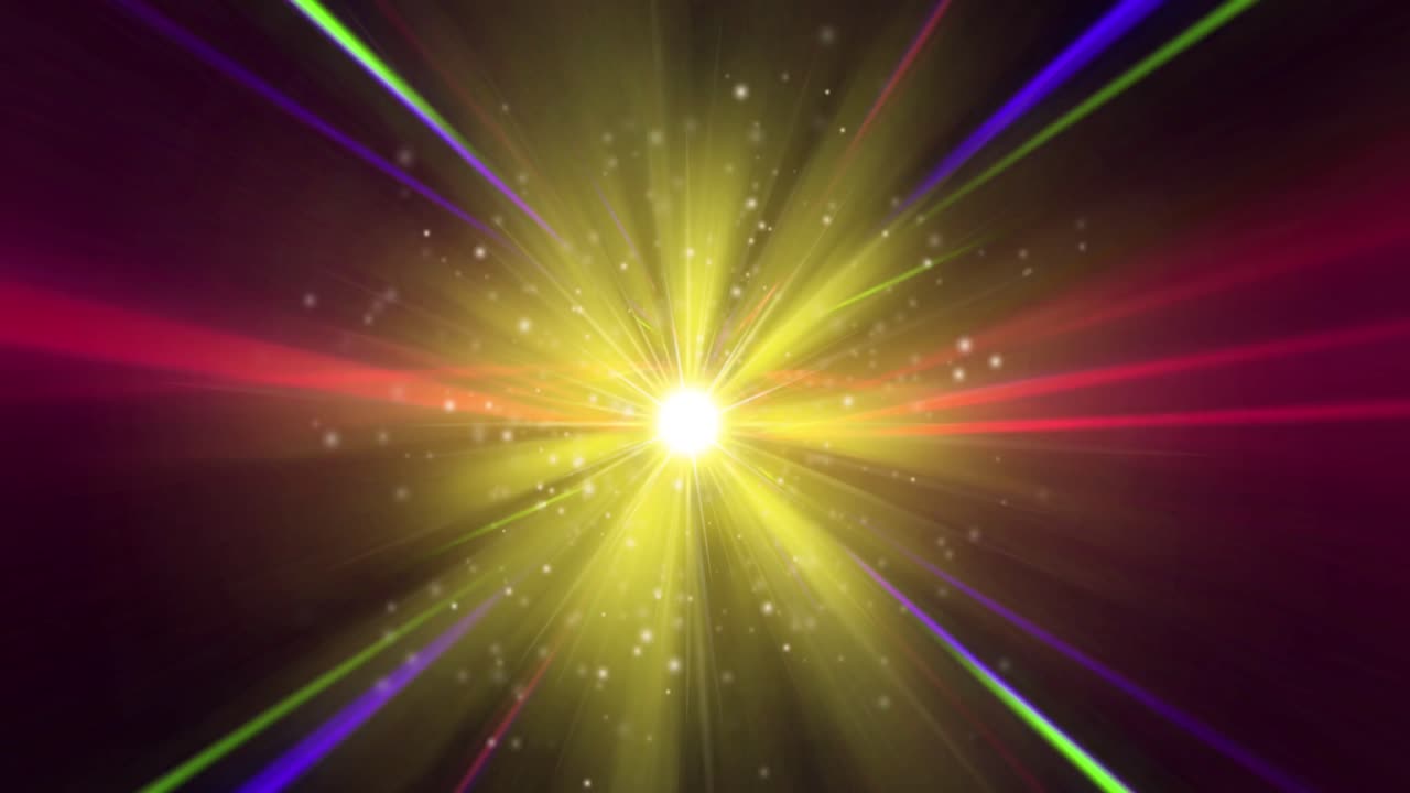 анимация туннеля светящихся световых следов передачи данных