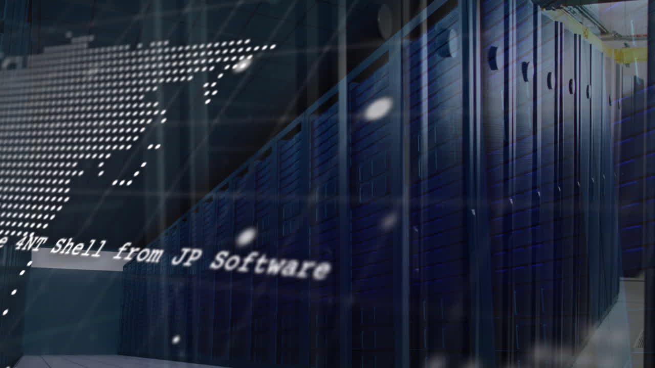 Animation of data processing over computer servers