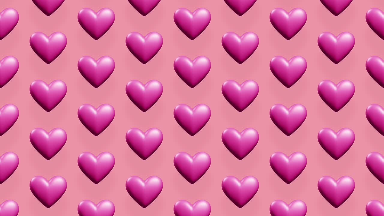 Floating heart shapes loop animation.
