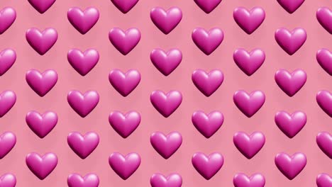 las formas flotantes del corazón son animaciones en bucle.