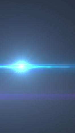 animation of blue spotlight with lens flare and light beams moving over dark background