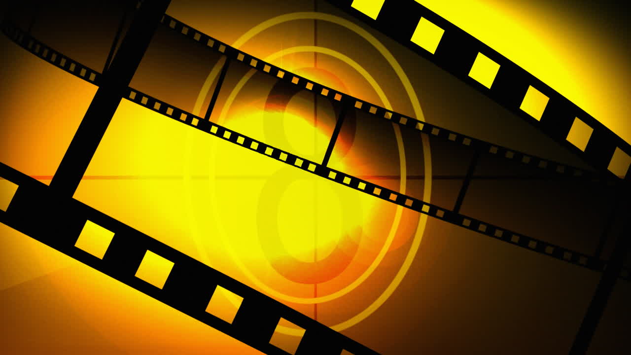 el rollo de película 3d